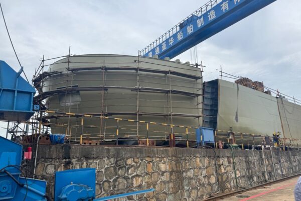 shipyard visit, china, newbuild, shipbuilding, ams barging